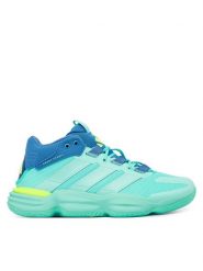 Adidas Buty halowe Court Stabil KJ3665 Turkusowy. Niebieskie buty treningowe adidas, bez wzorów, z materiału, bez zapięcia. Za 479.99 zł.