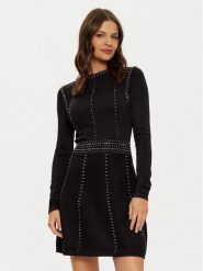 Morgan Sukienka koktajlowa 242-RAVAL.F Czarny Slim Fit. Czarne sukienki Morgan, bez wzorów, z wiskozy, wizytowe, bez kołnierzyka, bez ramiączek. Za 209.99 zł.