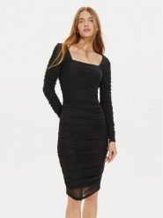 Marciano Guess Sukienka koktajlowa 4BGK18 6286A Czarny Slim Fit. Czarne sukienki Marciano Guess, z aplikacjami, z syntetyku, wizytowe, bez kołnierzyka, bez ramiączek. Za 499.99 zł.