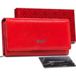 Portfel czerwony Cavaldi PX28-DNM-6710 RED. Czerwone portfele 4U Cavaldi, bez wzorów, ze skóry ekologicznej. Za 79.99 zł.