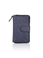 Bellicci Skórzany portfel "Collins" w kolorze granatowym - 9 x 17 x 3 cm rozmiar: onesize. Niebieskie portfele Bellicci, bez wzorów, z materiału. Za 113.99 zł.