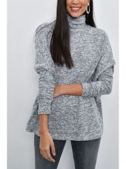 Milan Kiss Sweter w kolorze szarym rozmiar: M. Szare swetry Milan Kiss, m, bez wzorów, bez ramiączek. Za 130.99 zł.