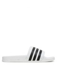 Adidas Klapki adilette 280648 Biały. Białe klapki adidas, bez wzorów, z tworzywa sztucznego, sportowe, bez obcasa, bez zapięcia. Za 149.99 zł.