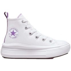 Buty Dorosły Converse Chuck Taylor Move biały. Białe buty sportowe lifestyle Converse, bez wzorów, eleganckie, bez zapięcia. Za 272.99 zł.