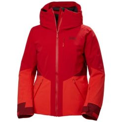 Damska kurtka narciarska Helly Hansen Kvitfjell Race. Czerwone kurtki narciarskie Helly Hansen, na zimę, bez wzorów, bez kaptura, narciarskie. W wyprzedaży za 2,160.00 zł.