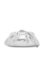 Valentino Torebka Iside VBS9YA17 Srebrny. Szare kopertówki Valentino, bez wzorów, ze skóry, wizytowe, bez dodatków. Za 549.99 zł.