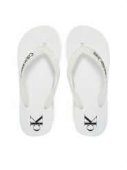 Calvin Klein Jeans Japonki Beach Sandal Flatform Tpu YW0YW01830 Biały. Białe japonki Calvin Klein Jeans, bez wzorów, z jeansu. Za 129.99 zł.