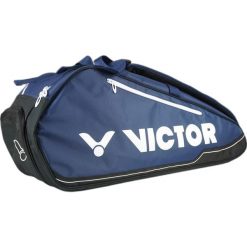 Torba na rakietę do badmintona Victor Doublethermobag 9115 B. Niebieskie torby sportowe Victor, bez wzorów, z materiału, na ramię. Za 309.99 zł.