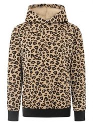 Zwillingsherz Bluza "Black Leo" w kolorze beżowym rozmiar: L. Brązowe bluzy Zwillingsherz, l, bez wzorów, bez ramiączek, z kapturem. Za 195.45 zł.