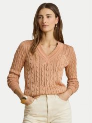 LAUREN RALPH LAUREN Sweter Meren 200888795012 Różowy Regular Fit. Czerwone swetry Lauren Ralph Lauren, s, bez wzorów, z bawełny, bez ramiączek. Za 949.99 zł.