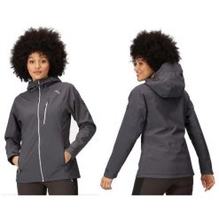 Kurtka trekkingowa dla kobiet Regatta Birchdale. Niebieskie kurtki przeciwdeszczowe Regatta, bez wzorów, bez kaptura, trekkingowe. W wyprzedaży za 249.99 zł.