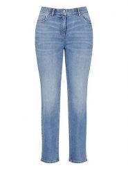 SAMOON Dżinsy - Slim fit - w kolorze błękitnym rozmiar: 46. Niebieskie jeansy Samoon, bez wzorów, klasyczne, z podwyższonym stanem. Za 153.71 zł.