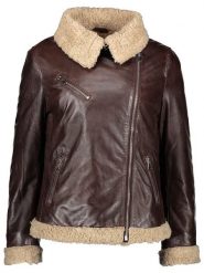 Apple of Eden Skórzana kurtka w kolorze brązowym rozmiar: 44. Brązowe kurtki Apple of Eden, bez wzorów, ze skóry, bez kaptura. Za 630.99 zł.