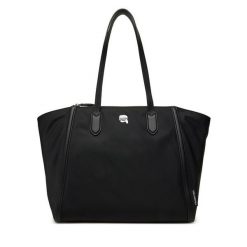 Torebka KARL LAGERFELD. Czarne shopper bag KARL LAGERFELD, bez wzorów, bez dodatków. Za 669.99 zł.