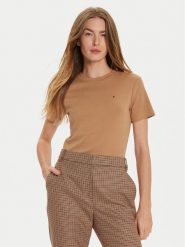 Tommy Hilfiger T-Shirt New Cody WW0WW40587 Beżowy Slim Fit. Brązowe t-shirty Tommy Hilfiger, l, bez wzorów, z bawełny, bez kołnierzyka, bez ramiączek. Za 219.99 zł.