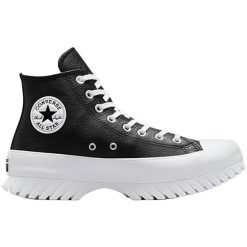 Trampki Converse Chuck Taylor All Star Lugged 2.0 Leather. Czarne trampki Converse, bez wzorów, z materiału, retro, bez zapięcia. Za 433.15 zł.