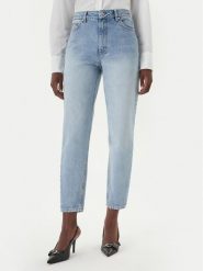 HUGO Jeansy Garlene 50556975 Błękitny Mom Fit. Niebieskie jeansy Hugo, bez wzorów, z bawełny. Za 599.99 zł.