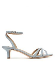 LAUREN RALPH LAUREN Sandały 802P06395004 Niebieski jasny. Niebieskie sandały Lauren Ralph Lauren, bez wzorów, ze skóry, bez obcasa, na szpilce, bez zapięcia. Za 729.99 zł.