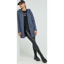 Only płaszcz damski kolor granatowy przejściowy. Niebieskie płaszcze ONLY, l, bez wzorów, z kapturem. Za 229.99 zł.