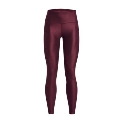Legginsy treningowe damskie Under Armour HG Armour HiRise. Czerwone legginsy Under Armour, bez wzorów, sportowe. Za 79.99 zł.