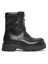 Vagabond Botki Cosmo 2.0 5455-201-20 Czarny. Czarne botki Vagabond Shoemakers, bez wzorów, ze skóry, bez obcasa, na płaskiej podeszwie, bez zapięcia. Za 359.99 zł.
