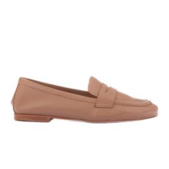 Marco Shoes Loafersy bez podszewki beżowy. Brązowe baleriny bez wzorów, ze skóry, bez obcasa, bez zapięcia. W wyprzedaży za 379.00 zł.