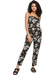 Urban Classics Kombinezon w kolorze czarnym ze wzorem rozmiar: XL. Czarne kombinezony Urban Classics, xl, bez wzorów, z wiskozy, bez kołnierzyka, bez ramiączek. Za 83.42 zł.