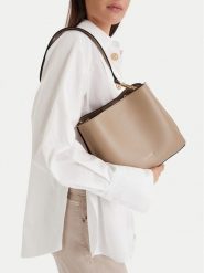 GINO ROSSI Torebka EO-LX10291 Beżowy. Brązowe torebki klasyczne Gino Rossi, bez wzorów, z materiału, bez dodatków. Za 279.99 zł.