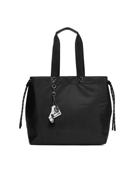 Roxy Torebka C-ROXY-M-004-08 Czarny. Czarne shopper bag Roxy, bez wzorów, z materiału, bez dodatków. Za 199.99 zł.