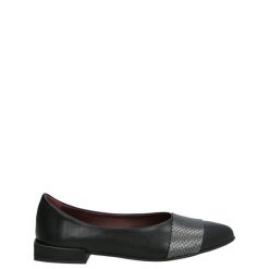 BALERINY Z NOSKIEM W SZPIC KATIA07 NERO-MOS. Baleriny Venezia, bez wzorów, ze skóry, bez obcasa, bez zapięcia. Za 207.00 zł.