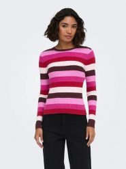 ONLY Sweter w kolorze różowym rozmiar: M. Różowe swetry ONLY, m, bez wzorów, bez ramiączek. Za 89.95 zł.