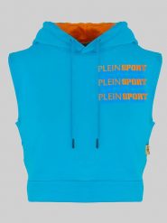 Plein Sport Bluza w kolorze błękitnym rozmiar: S. Niebieskie bluzy z kapturem Plein Sport, s, bez wzorów, z bawełny, z kapturem. Za 176.50 zł.