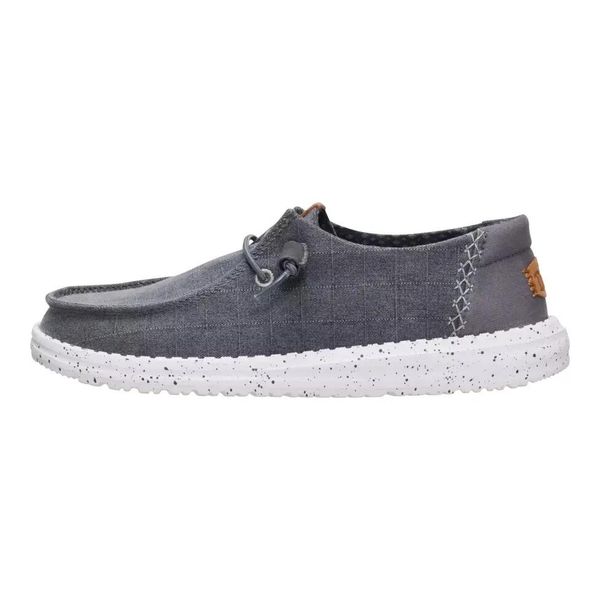 HeyDude Damskie Mokasyny Wendy Chambray Grid. Szare mokasyny Hey dude, bez wzorów, z materiału. Za 229.00 zł.