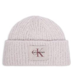 Czapka Calvin Klein. Czerwone czapki zimowe Calvin Klein, bez wzorów. Za 209.99 zł.