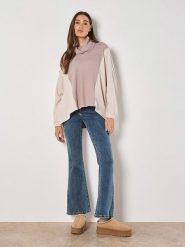 Apricot Golf w kolorze jasnoróżowym rozmiar: XL. Różowe swetry Apricot, xl, bez wzorów, bez ramiączek. Za 47.71 zł.