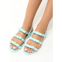 Miętowe Sandały Little Rock. Zielone sandały Born2be, z lakierowanej skóry, rockowe. Za 29.99 zł.