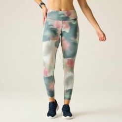 Damskie wpływowe legginsy. Niebieskie legginsy Dare 2b, bez wzorów, sportowe. Za 129.99 zł.