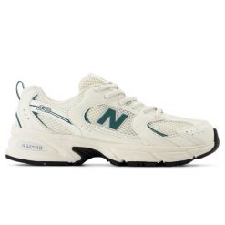 NEW BALANCE 530 GR530CH Sneakersy damskie. Białe buty sportowe lifestyle New Balance, bez wzorów, ze skóry, klasyczne, bez zapięcia. Za 349.99 zł.