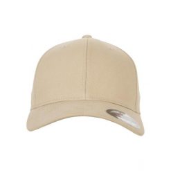 Czapka Flexfit bruhed twill. Białe czapki z daszkiem FLEXFIT, bez wzorów. Za 76.70 zł.
