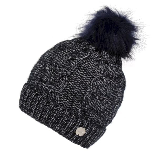 Czapka Damska Lovella Bobble III. Niebieskie czapki zimowe Regatta, bez wzorów, z dzianiny, biznesowe. Za 98.99 zł.