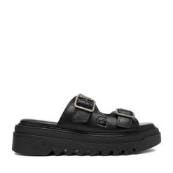 Klapki G-Star Raw. Czarne klapki G-Star Raw, bez wzorów, retro, bez obcasa, bez zapięcia. Za 249.99 zł.