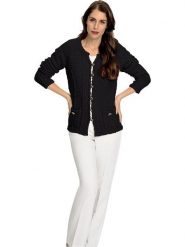 Heine Kardigan w kolorze czarnym rozmiar: 34. Czarne swetry Heine, bez wzorów, bez ramiączek. Za 78.99 zł.