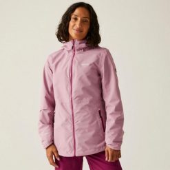 Kurtka przeciwdeszczowa damska REGATTA Hamara IV. Fioletowe kurtki Regatta, bez wzorów, bez kaptura. Za 139.99 zł.