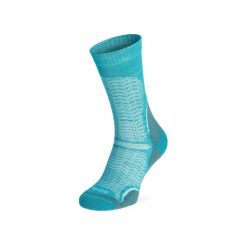 Skarpety w góry Bridgedale Hike Ultra Lt T2 Merino P Crew - teal. Zielone skarpetki Bridgedale, bez wzorów, z elastanu. Za 92.98 zł.