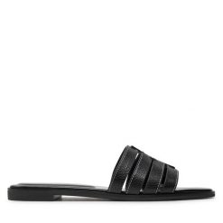 Klapki Tory Burch. Czarne klapki Tory Burch, bez wzorów, bez obcasa, bez zapięcia. Za 999.99 zł.
