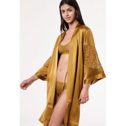 Enigme Szlafrok Z Koronkowymi Detalami - Xl - Brąz - Etam. Szlafroki damskie Etam, xl, bez wzorów, z koronki, bez ramiączek. Za 199.90 zł.