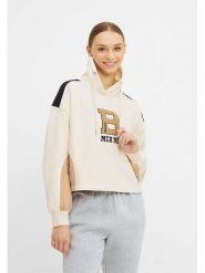 Bench Bluza "Motala" w kolorze kremowym rozmiar: 36. Brązowe bluzy Bench, bez wzorów, z kapturem. Za 114.44 zł.