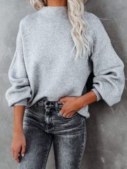 Milan Kiss Sweter w kolorze jasnoszarym rozmiar: XL. Szare swetry Milan Kiss, xl, bez wzorów, bez ramiączek. Za 130.99 zł.