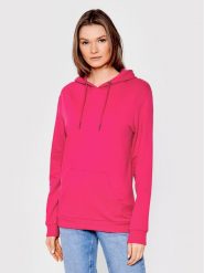 Brave Soul Bluza LSS-69CLARA Różowy Regular Fit. Czerwone bluzy Brave Soul, xs, bez wzorów, z bawełny, bez kaptura. Za 119.99 zł.