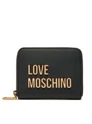 LOVE MOSCHINO Mały Portfel Damski JC5613PP1MKD0000 Czarny. Czarne portfele Love Moschino, bez wzorów, ze skóry. Za 249.99 zł.